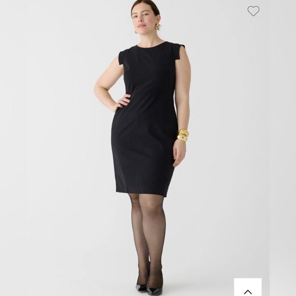 J.Crew Black Wool Sheath Dress | Resume Style | Stretch Lined | Size 10 - Picture 1 of 10